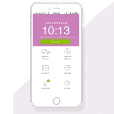 Booking app on phone